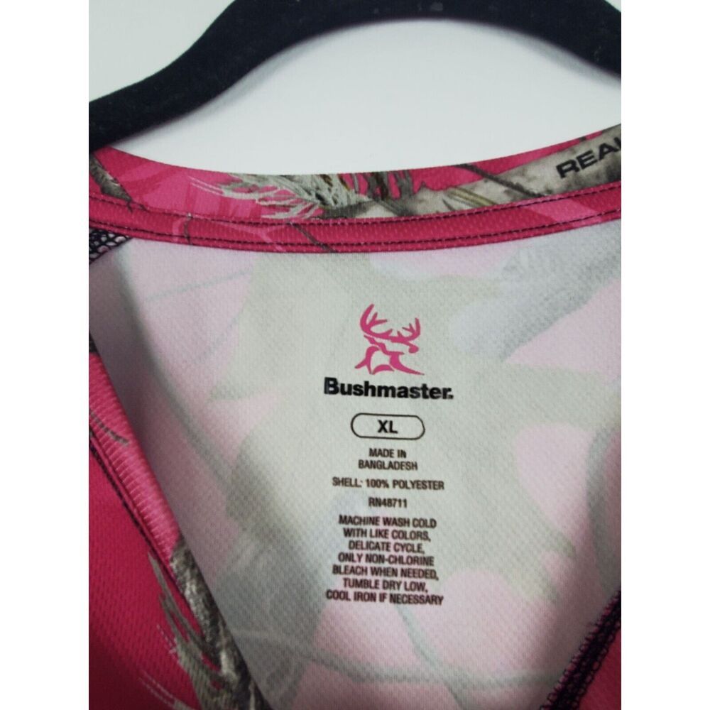 Bushmaster Long Sleeve Pullover Shirt XL Womens Pink‎ Camo Crew Neck Hunting - Picture 5 of 5
